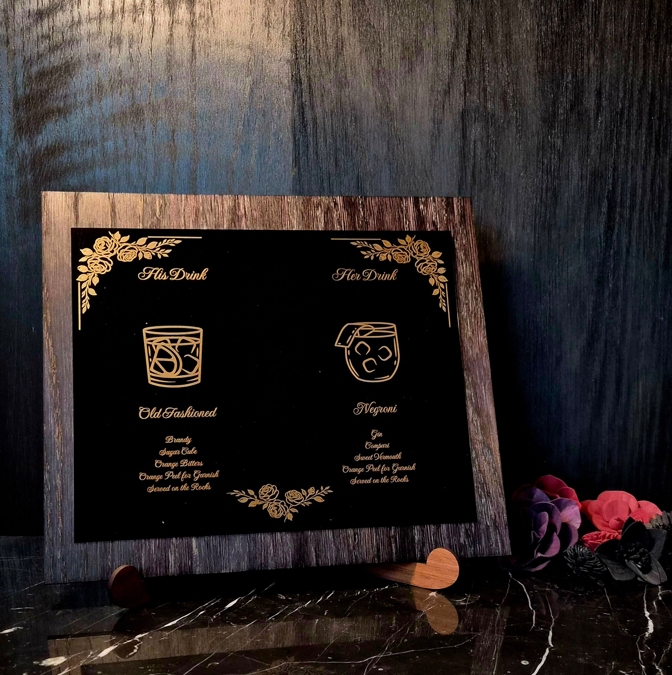 Atelier Bar Sign Black Oak
