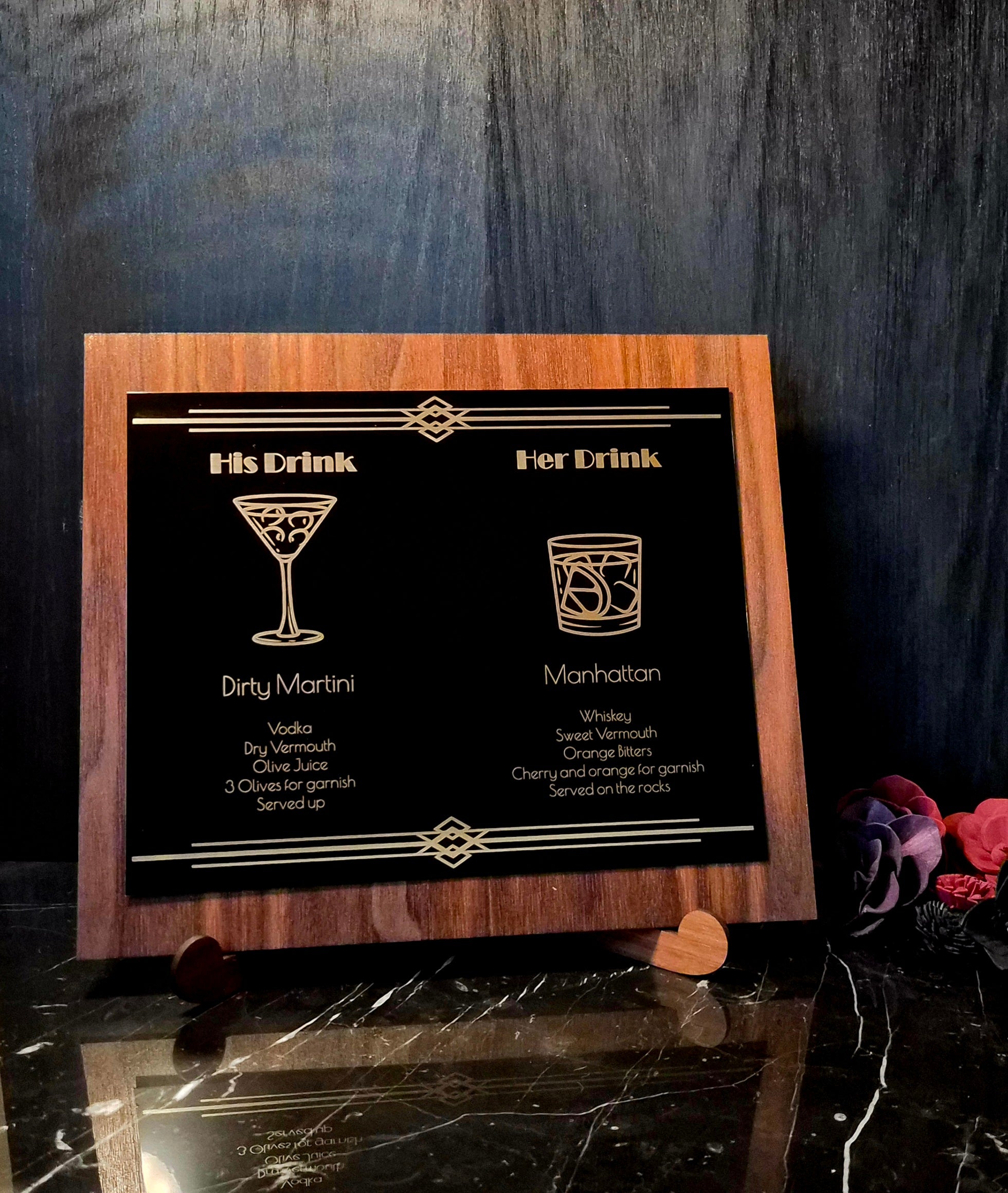 Gatsby Bar Sign Walnut
